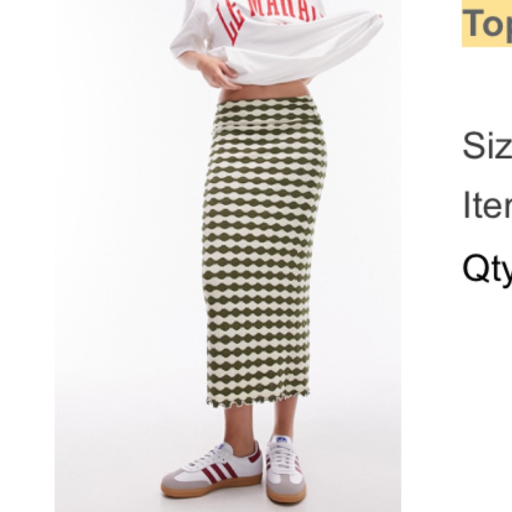 Topshop Wavy Stripe Jersey Maxi Skirt - NWOT